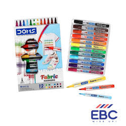 DOMS Fabric Markers 12 Shades
